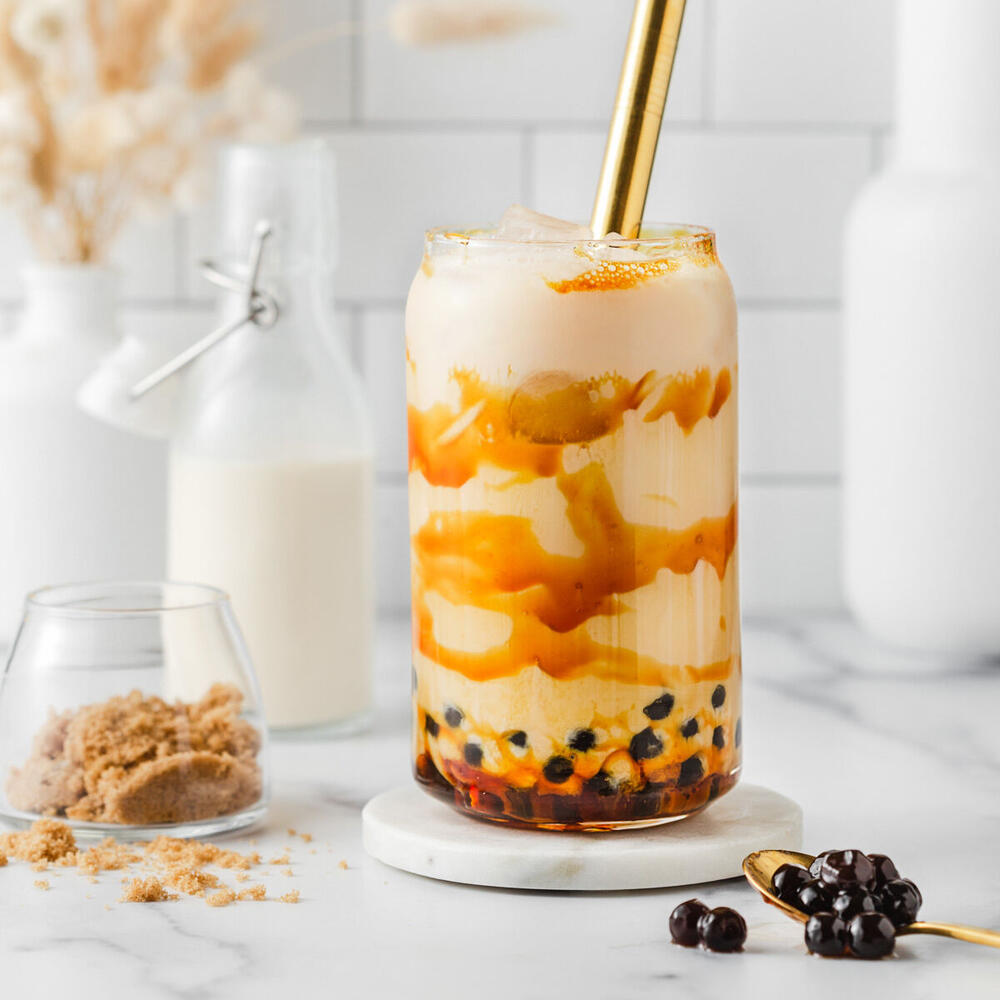 Amber Boba Milk Tea 黑糖撞奶