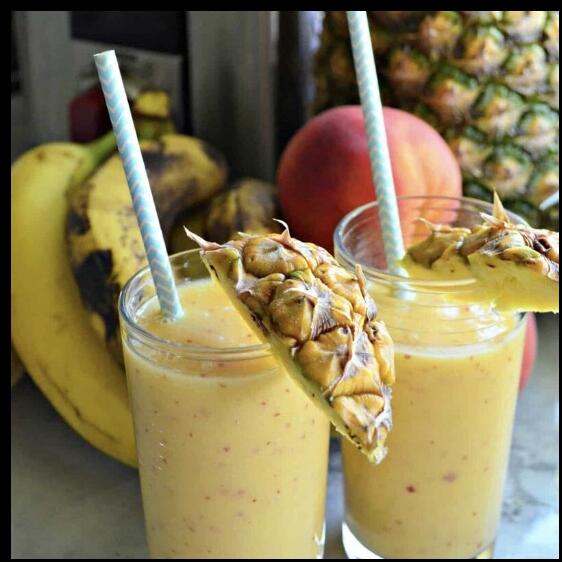 Peach Pineapple Smoothie 桃子菠萝冰沙